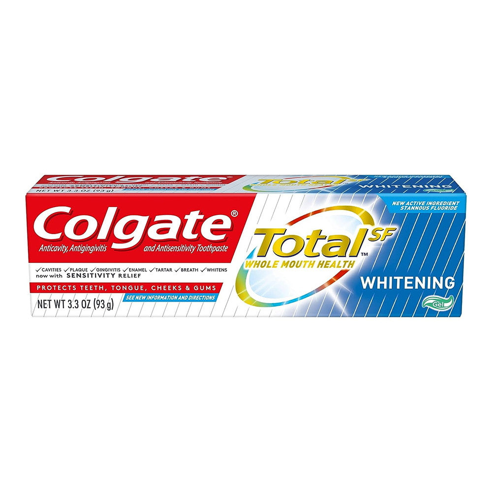 Colgate Total Whitening Toothpaste Gel, 3.3 Oz
